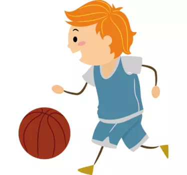 Pegatina para niños baloncestista - TenVinilo