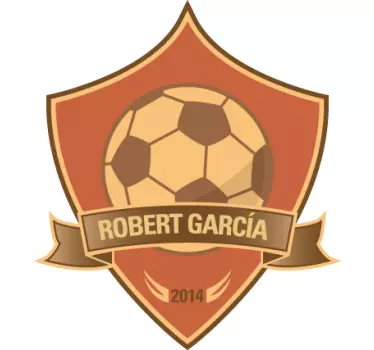 Pegatina personalizada campeón fútbol - TenVinilo