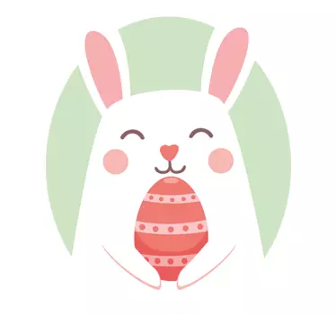 Pegatinas infantiles conejo de pascua - TenVinilo
