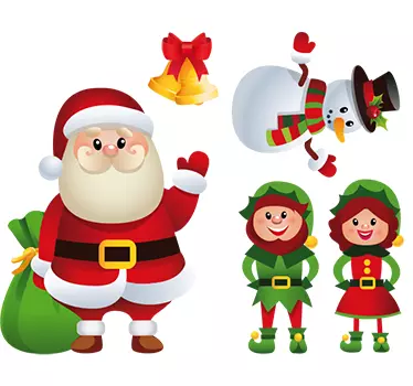 Pegatinas personajes navideños - TenVinilo