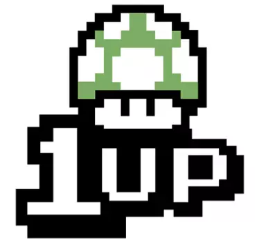 Vinilo gamer videojuego 1UP - TenVinilo