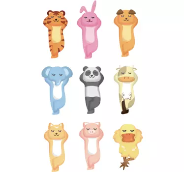 Sticker infantil animales descansando - TenVinilo