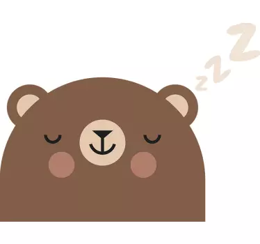 Vinilo adhesivo con oso adorable durmiendo - TenVinilo
