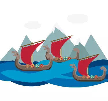 Vinilo barcos vikingos - TenVinilo