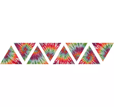 Vinilo Cenefa triángulos Tie Dye - TenVinilo