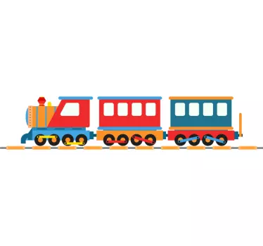 Vinilo colgador de pared de tren choo-choo - TenVinilo