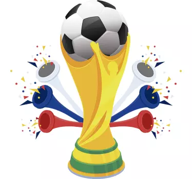 Pegatina copa del mundo balón - TenVinilo