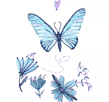 Vinilo de mariposas efecto acuarela - TenVinilo