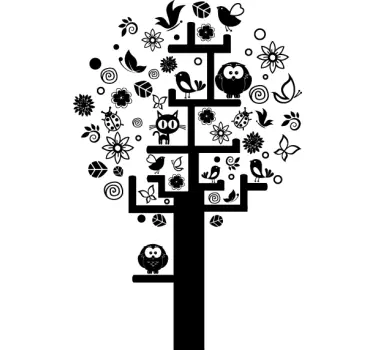 Vinilo decorativo árbol muy poblado - TenVinilo