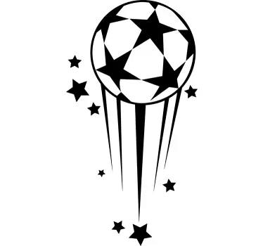 Vinilo fútbol balón fútbol estrellas - TenVinilo