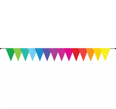 Vinilo decorativo banderines arco iris - TenVinilo