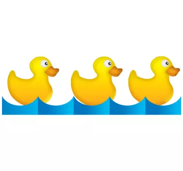 Vinilo decorativo cenefa patos goma - TenVinilo