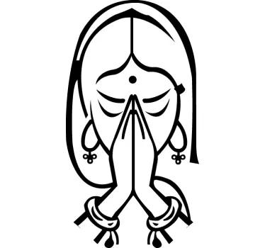 Vinilo decorativo figura meditando - TenVinilo