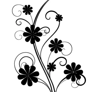 Vinilo decorativo flores ocho pétalos - TenVinilo