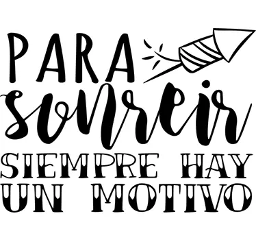 Vinilo decorativo frases para sonreír - TenVinilo