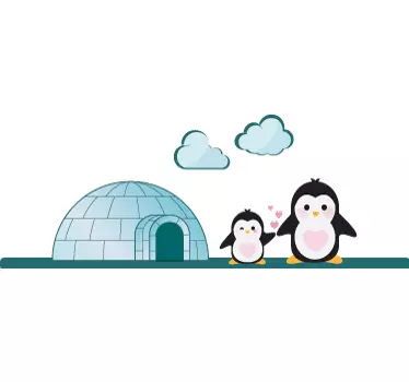Vinilo decorativo infantil igloo - TenVinilo