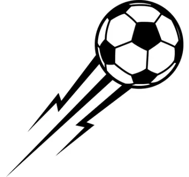 Vinilo decorativo pelota como el rayo - TenVinilo