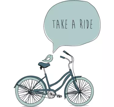 Vinilo decorativo take a ride - TenVinilo