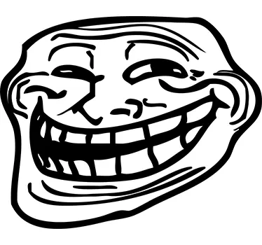 Vinilo decorativo troll face - TenVinilo