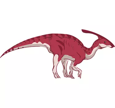 Vinilo dibujo dinosaurio Parasaurolofus - TenVinilo
