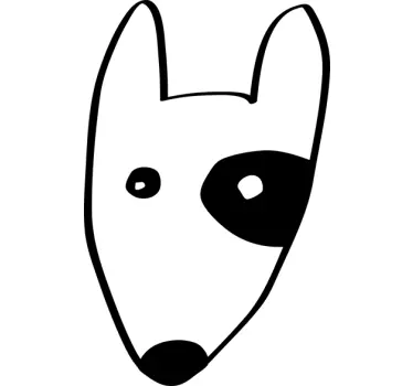 Vinilo dibujo linea bull terrier - TenVinilo