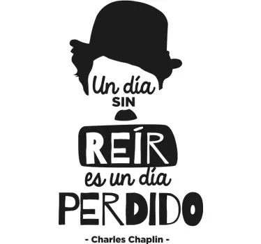 Vinilo frase Charles Chaplin - TenVinilo