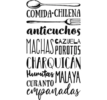Vinilo empresa comidas chilenas - TenVinilo
