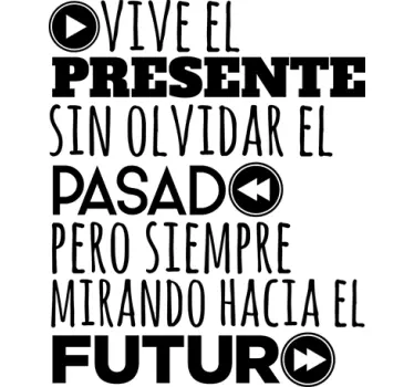 Vinilo frases de reflexión mirar al futuro - TenVinilo
