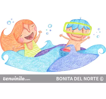 Vinilo infantil al agua patos - TenVinilo