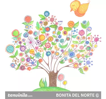 Vinilo infantil árbol primavera - TenVinilo