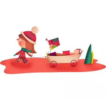 Vinilo infantil artista de camino - TenVinilo