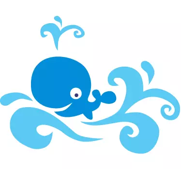 Vinilo infantil ballena alegre - TenVinilo