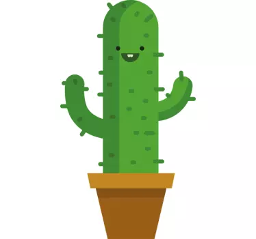Vinilo infantil cactus sonriente - TenVinilo