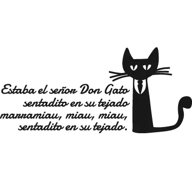 Vinilo infantil canción don gato - TenVinilo