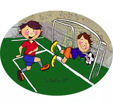 Vinilo infantil chuta y gol - TenVinilo