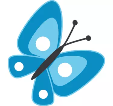 Vinilo infantil dibujo mariposa azul - TenVinilo