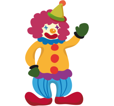 Vinilo infantil dibujo payaso simple - TenVinilo