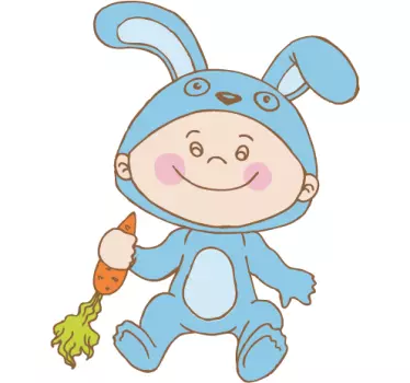 Vinilo infantil disfraz bunny - TenVinilo