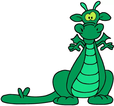 Vinilo infantil dragón color verde - TenVinilo