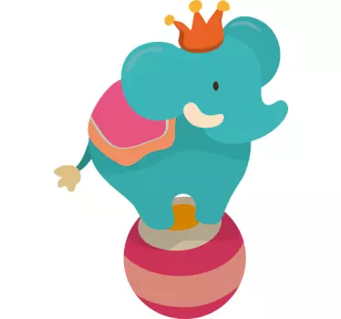 Vinilo infantil elefante equilibrista - TenVinilo