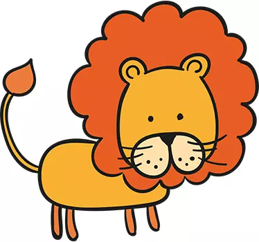 Vinilo infantil ilustración león - TenVinilo