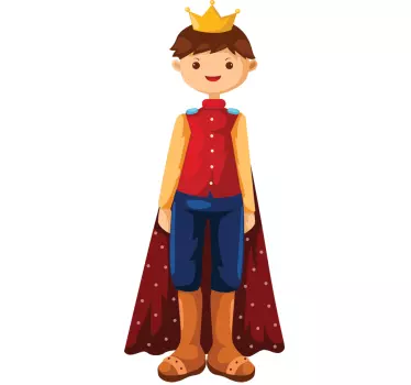 Vinilo infantil ilustración rey - TenVinilo