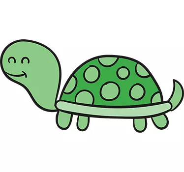 Vinilo infantil ilustracion tortuga - TenVinilo