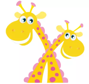 Vinilo infantil jirafas entrelazadas - TenVinilo