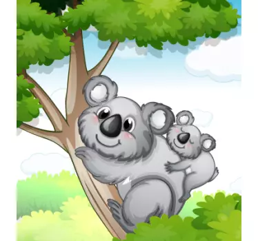 Vinilo infantil koala eucalipto - TenVinilo