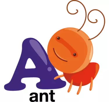 Vinilo infantil letra A - TenVinilo