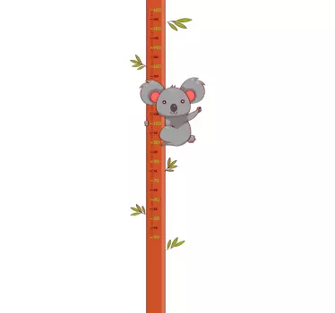 Vinilo habitación infantil Medidor dibujo koala - TenVinilo