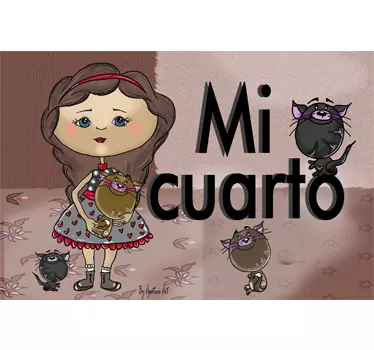 Vinilo infantil mi cuarto - TenVinilo