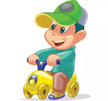 Vinilo infantil moto de juguete - TenVinilo