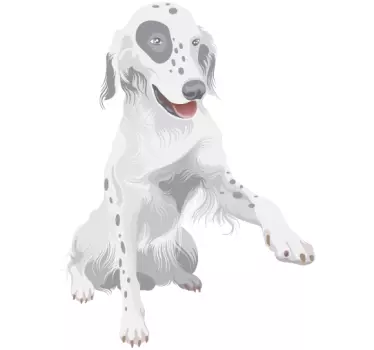 Vinilo infantil perro patita - TenVinilo